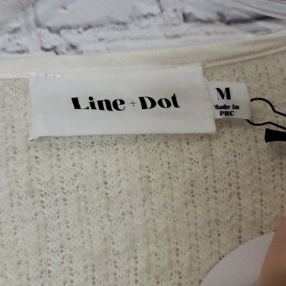 LINE & DOT Lace Up Ivory Sweater - Picture 6 of 10